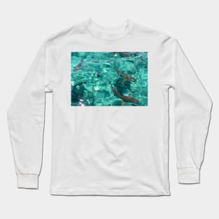 Reef Sharks in Turquoise Water Long Sleeve T-Shirt